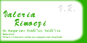 valeria rimoczi business card